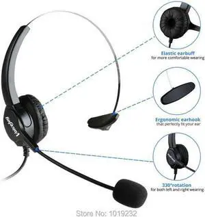 Aomoproing
 VoiceJoy RJ9 headset phone headset call center desk phone Headset Headphone With Microphone Earphone RJ9 plug