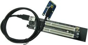 Half-size / Full-size Mini PCIe To 2 PCI 32bit slots adapter mini pci-e Riser card for PCI Sound Card Network card graphics card