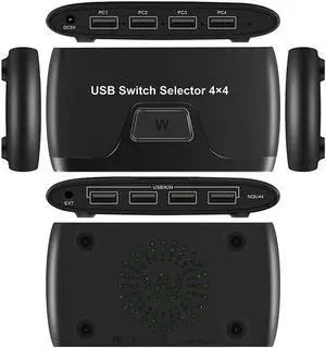 4x1 Multiviewer 4 In 4 Out Kvm Switch Computer Sharing Converter Quad Screen Real Time Multi Viewer Usb Hub Splitter Switch
