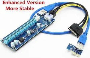 5PCS Super Stable PCI-E1X to 16X Graphics Card Patch Cord 6Pin USB3.0 PCI-E Extension Power Cable For ETH BTC GPU Miner Machine 5PCS Super Stable PCI-E1X to 16X Graphics Card Patch Cord 6Pin USB3.0 PCI-E Extension Power Cable For ETH BTC GPU Miner Machine