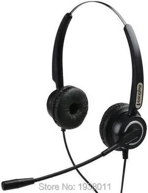 Aomoproing Call center headphones Porfessional binaural headset with RJ9/RJ11 plug office phone headset for AVAYA 2401 4602 4620 series