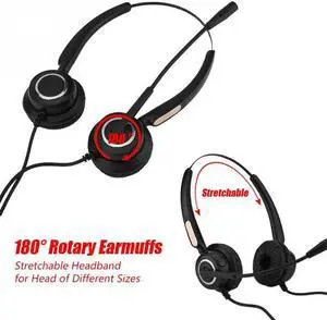 Aomoproing Hands- Headphones USB Plug Headset call center computer customer service headset for PC Telephone Laptop Skype Chat