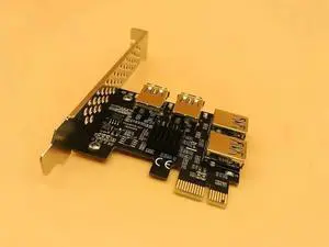 USB 3.0 PCI E Express 1x to 16x Riser Card Adapter PCIE 1 to 4 Slot PCIe Port Multiplier Card for BTC Bitcoin Miner Mining