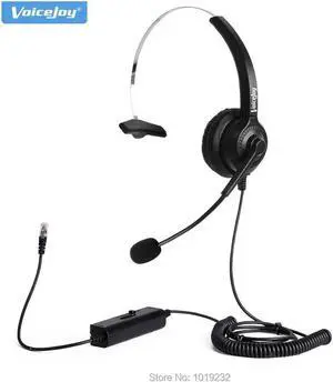 Aomoproing Volume and Mute switch call center headset,earphone headphone,for training center and ALL Office phones with RJ9 headset jack