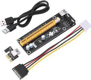 PCI Express Riser Card PCI-E 1x to 16x extender with USB 3.0 data Cable for BTC Mining Miner Machine