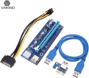 PCI-E Riser Card PCI Express 1 X to 16X Multiplier Card Extender Gold Plated USB 3.0 009S Adapter Cable Wire for BTC Minging