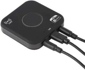 Bluetooth Transmitter and Receiver Adapter 4.2 Audio APT-X NFC CVC6.0 Built-in Microphone AUX Out for Smartphone PC TV
