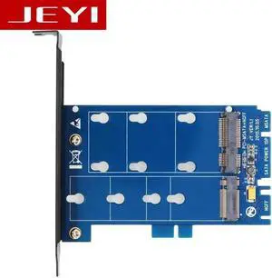 JEYI SK3 M.2 NGFF to SATA and mSATA TO SATA3 adapter add on card dual interface two with conversion card SSD adapter card