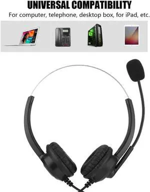 Aomoproing H300D Lossless Sound Call Center Headphones 360 Degrees Rotary Earmuffs Call Center Headset