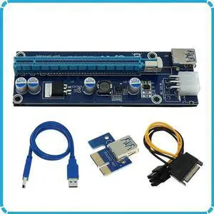 Super stable Riser card PCI-E PCI E Express 1x to 16x graphics Card Riser Extender Adapter For Bitcoin BTC Miner Machine