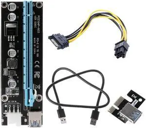 60cm Super stable PCI-E PCI E Express 1x to 16x graphics Card Riser Extender Adapter VER006 For Bitcoin BTC Miner Machine