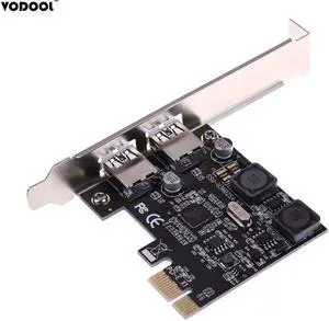 2 Ports 5Gbps Superspeed USB3.0 PCI-E PCI-Express X1 Host Controller Card Adapter PCI-E USB Expansion Card