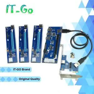 PCI-E x1 x16 Expansion kit PCIe x1 1 to 4 External PCI Express 16X slots Riser Card PCIe Port Multiplier Card