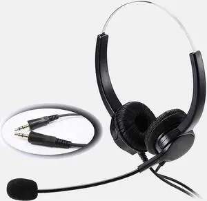 Aomoproing 3.5mm PC Head Call Center Operator Headset 3.5mm microphone headset noise cancelling headset for call center
