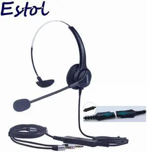 Aomoproing HD voice professional computer dual 3.5 mm plug with QD cable call center headset,training center earphone,PC Headphone