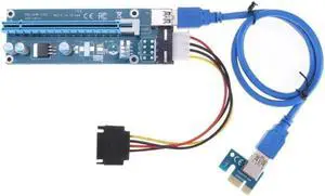 USB 3.0 PCI-E PCI Express 1x To 16x Extender Riser Card Power Cable 60cm PCIE Mining Card Adapter for BitCoin mining