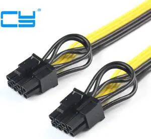 10pcies/lot Molex 8 pin PCI Express to 2 x PCIe 8 (6+2) pin Motherboard Graphics Video Card PCI-e VGA Splitter Hub Power Cable