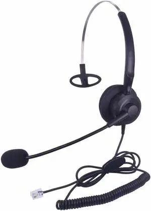 Aomoproing Wantek mono Call Center Headphone Headset with Mic RJ11 for Avaya 1608 1616 9620 9630 9640 9640G and 9650 Telephone IP Phones
