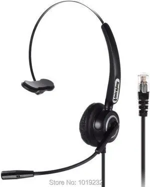 Aomoproing Call Center Headset Headphone with Mic ONLY for P lantronics M11 M22 Amplifier and CISCO IP Phones 7940 7960 7821 9941 6921 etc