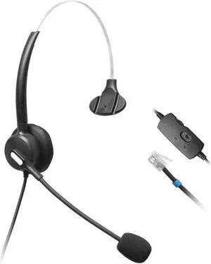 Aomoproing Wantek Call Center Telephone Headset Headphone with Mic Volume Mute Control for Cisco Unified IP Phones 7931G 7940G 7941G 7942G