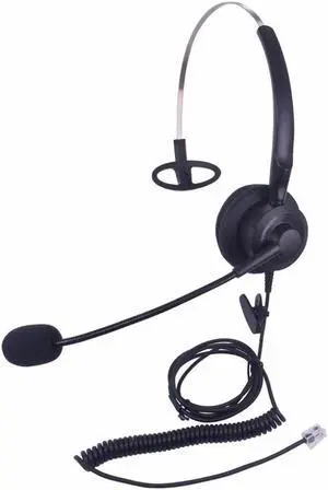 Aomoproing Wantek Call Center Headset Headphone with Mic for Avaya 1416 2420 5410 Aastra 6757i Mitel 5330 NEC Aspire DT300 IP Telephones