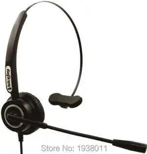 Aomoproing Call Center Telephone Headset Headphone with Mic for Yealink SIP-T19P T20P T21P T22P T26P T28P T32G T41P T38G T42G T46G T48G