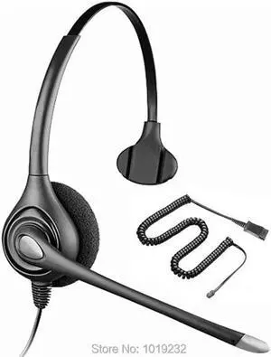 Aomoproing Mono RJ9 plug headset with Quick Disconnect cord phone headset call center office headset Anti-Noise microphone