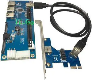 PCI-E x1 Expansion Kit PCI Express 1 to 4 Port PCI Express Switch Multiplier HUB Riser Card PCIE x1 to x16 Riser Adapter PCI-E x1 Expansion Kit PCI Express 1 to 4 Port PCI Express Switch Multiplier HUB Riser Card PCIE x1 to x16 Riser Adapter