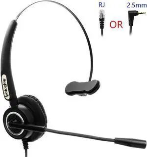 Aomoproing Call center headset with RJ9 plug office headset with noise canceling microphone for most phones