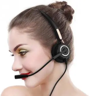 Aomoproing Fashionable Call Center USB Headset Light Weight Noise Cancelling USB Call Center Headset with Microphone