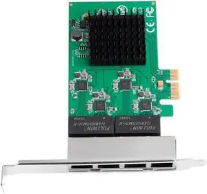 4 Port Gigabit Ethernet Network Card Adapter PCI-E X1 Four RJ45 Ethernet Interface w/ Low Profile Bracket