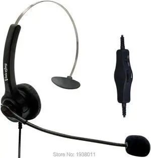 Aomoproing Volume and Microphone Mute function Call Center corded headset RJ9/RJ11 plug Headset for PLT T10 T20 S10 S11 ,AVAYA 24XX 46XX