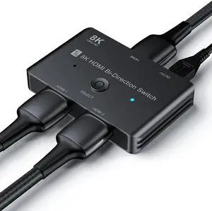 HDMI-compatible Splitter 8K@60Hz HDMI-compatible Switch 4K@120Hz 48Gbps Bidirectional 2.1 Switcher 2 in1 Out 1 in 2 Out For Xbox