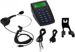 Aomoproing Headset Telephone Caller ID Display Function Call Center Telephone Noise Cancelling Headset for Office