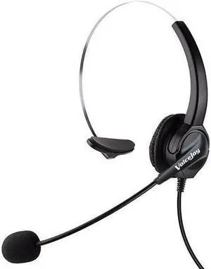 Aomoproing VoiceJoy Call center headset Telephone RJ9 plug headset ONLY for AVAYA Phone 1608 1616 9608 9610 9620 etc, Yealink Phones,etc