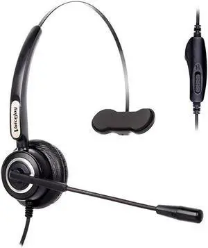 Aomoproing Telephone RJ9 Headset Monaural with Noise Canceling Microphone for Call Center Telephone Cisco 7942 7971 IP Phones