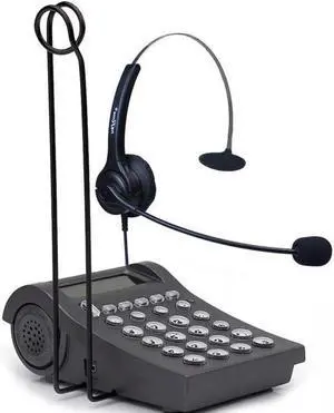 Aomoproing Call center phone Office telephone with Volume Mute function telephone with RJ9 and 2.5mm jack phone headset