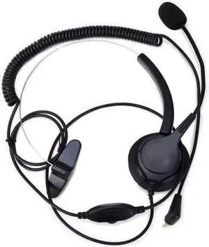 Aomoproing 3pcs 2.5mm Plug Call Center Telephone Headset Volume Control with Microphone Headphone Noise Cancelling for Home Office Phone