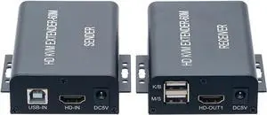 HDMI-compatible KVM extender 60M USB MouseOver cat5/6 ethernet cableCAT5/6 HDMI-compatible USB KVM ExtenderAudioConverter
