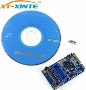 Mini PCI-E PCI-Express to USB 3.0 Front 19Pin Riser Card Dual SATA USB3.0 Mini 2 Ports Expansion Card Adapter