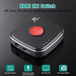 2.1 Directional 8K HDMI Switcher supports 8K@60Hz4K@120Hz compatible PS5/PS4 Projector display Blu-ray player Xbox