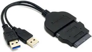 Aomoproing 1set USB 3.0 to SATA 22Pin & SATA to 16Pin Micro SATA Adapter for 1.8" 2.5" Hard Disk Driver With Extral USB Power Cable