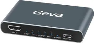 HDMI-compatible 2.0 Splitter 1 in 4 Out 4K@60Hz HD 1x4 Splitter SST Duplicate/Mirror Adapter for PS4 Xbox Switch PC Laptop HDTV