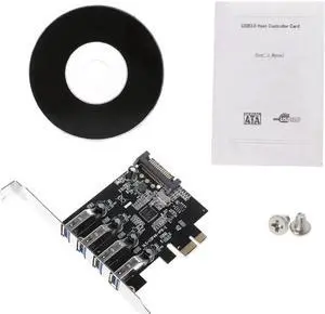 PCI-E USB 3.0 4 ports Super Speed USB 3.0 To 15-Pin SATA Power Connector PCI Express Card Adapter