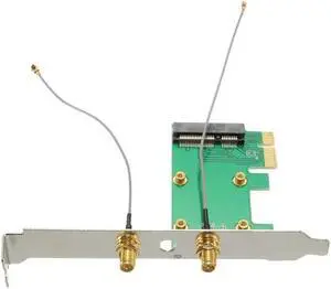 120mmX70mmX17mm Mini Wireless WIFI Mini PCI-E Card To PCI-E Wlan Adapter Expansion Network Card 2 Antenna For Desktop