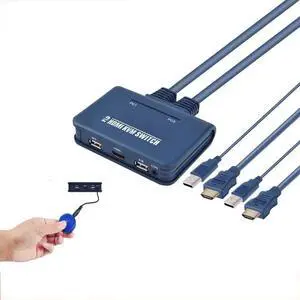 Switch With Cable 2 In 1 Out For Monitor USB Keyboard Mouse HDMI Switch Support Desktop Controller