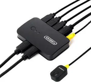 2 Ports KVM Switch HDMI-compatible 2 Input 1Output Two Computer Device Share Displayer USB Printer Keyboard Mouse U Disk