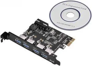 PCI-E EXPRESS to USB 3.0 4 Ports 5Gbps Plug and play PCI Express Expansion Card Adapter for window 2000/XP/vista/win7/win9/win10