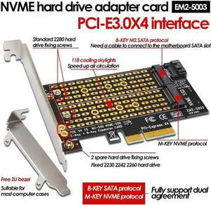 Add On Card NVME Adapter Card M.2 To PCI E 3.0X4 High Speed Computer Expansion Card M2 NGFF M Key/B Key SSD Conversion Card Add On Card NVME Adapter Card M.2 To PCI E 3.0X4 High Speed Computer Expansion Card M2 NGFF M Key/B Key SSD Conversion Card