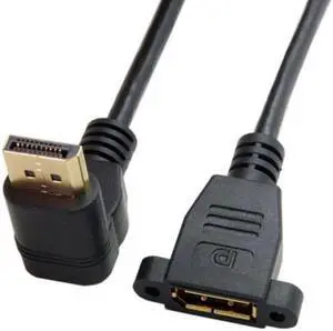 Aomoproing DisplayPort Display Port Male to Female 90 Degree Up Angled Extension Cable